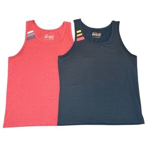 Marine Layer Weekend Sport Tank Top Mens Small Lot of 2 Red Grey Striped Active